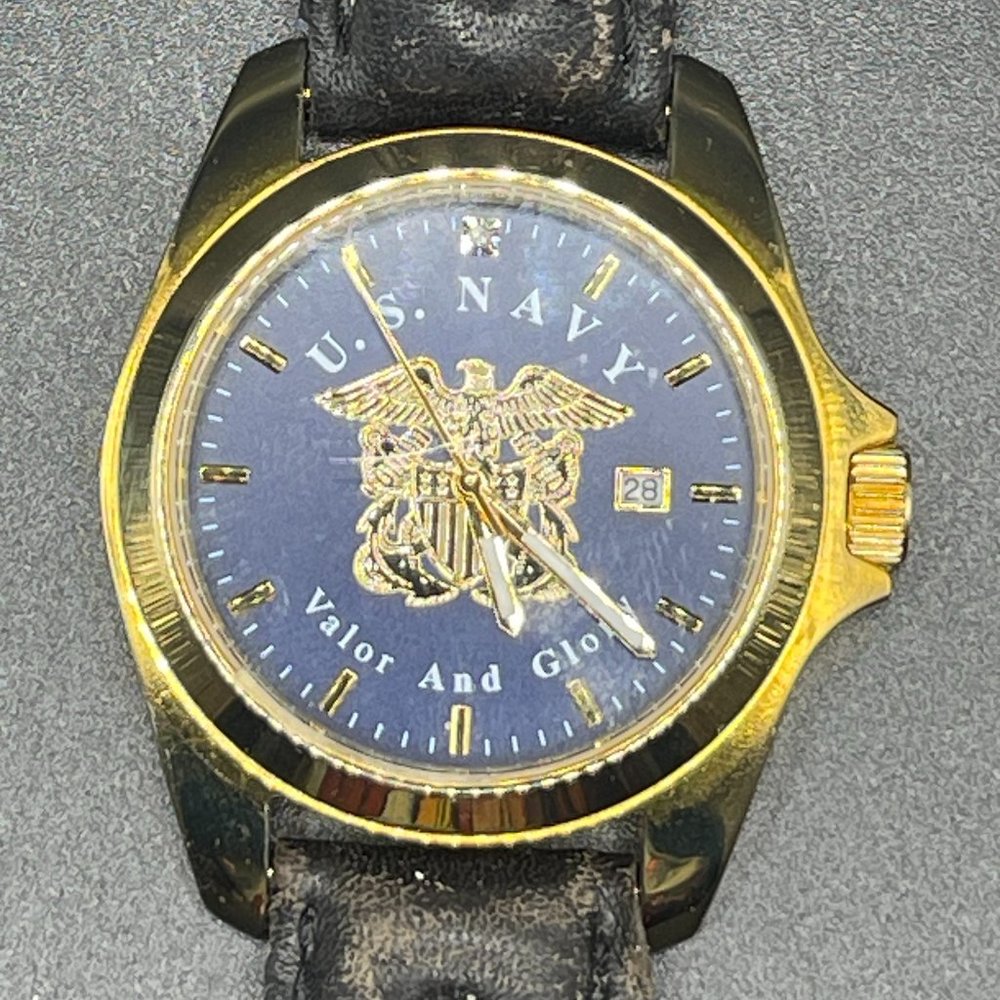 Vintage Danbury Mint U.S. Navy Valor and Glory Wrist Watch